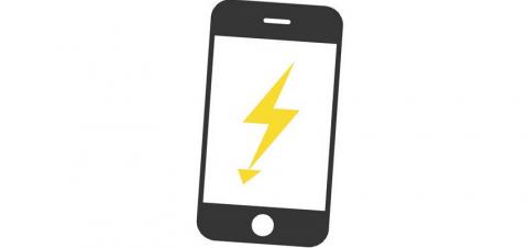 Billedet viser en mobil med lyn i. 